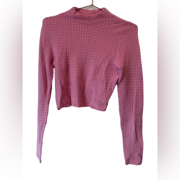 La Hearts Tops - La Hearts Light Pink Textured Knit Top